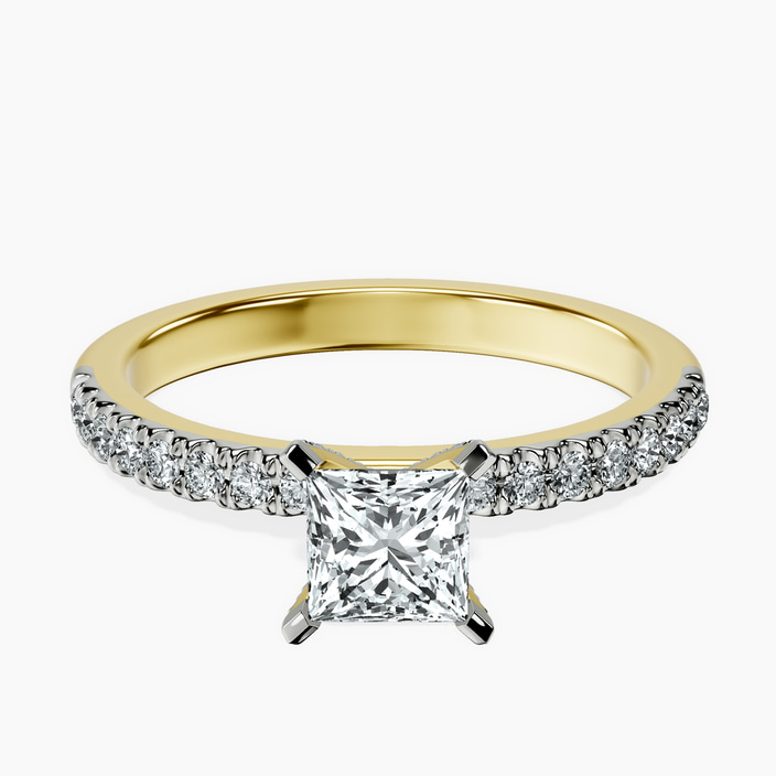 18kt Yellow Gold Sara Tapered Eternity Lab Diamond Ring front image