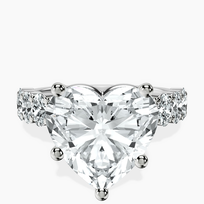 Platinum Danica Side Oval Lab Diamond Eternity Ring front image