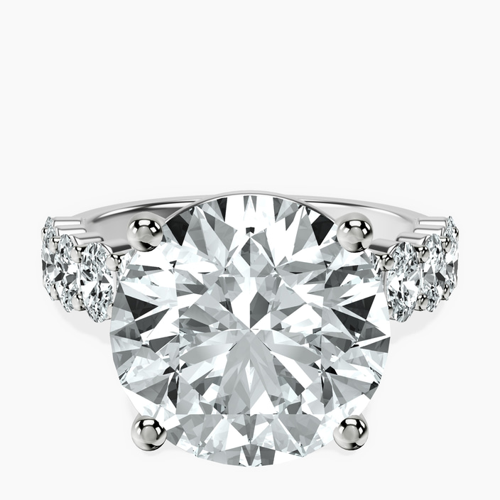 10kt White Gold Danica Side Oval Lab Diamond Eternity Ring front image