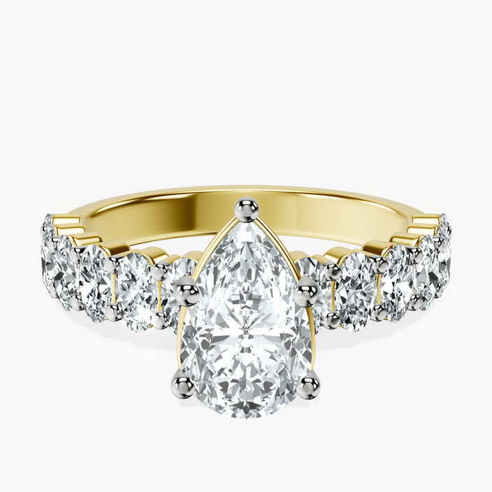 14kt Yellow Gold Danica Side Oval Lab Diamond Eternity Ring front image