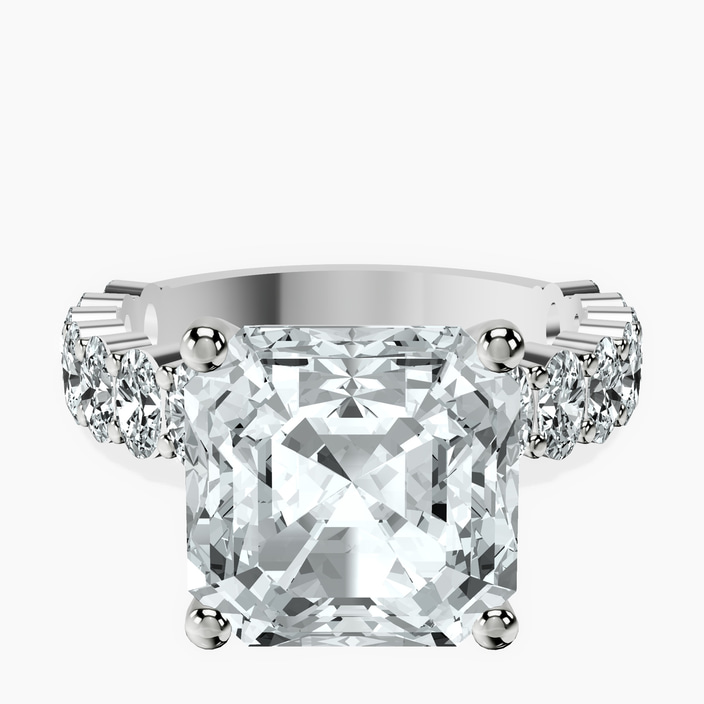 Platinum Lillian Side Oval Lab Diamond Eternity Ring front image