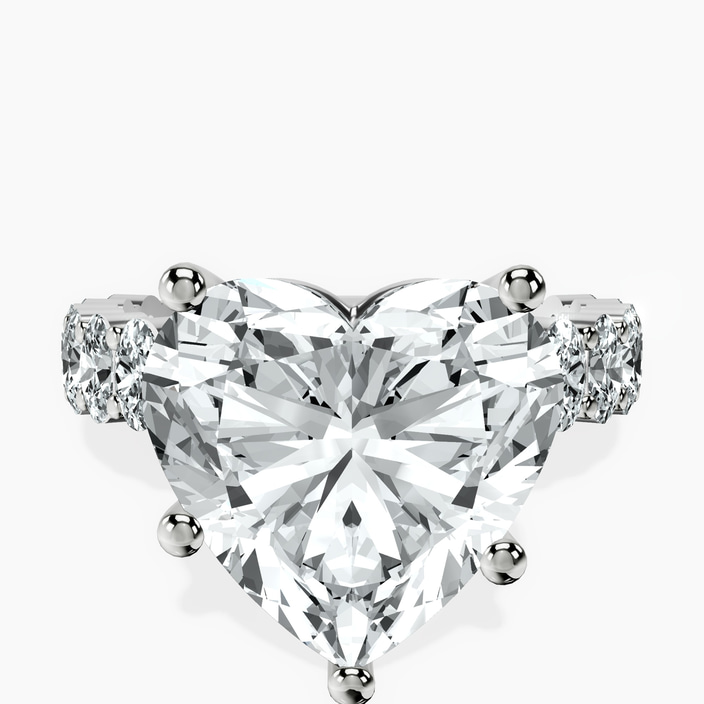 Platinum Lillian Side Oval Lab Diamond Eternity Ring front image