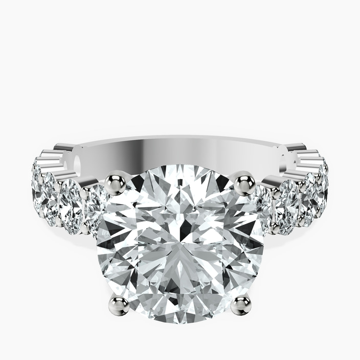 10kt White Gold Lillian Side Oval Lab Diamond Eternity Ring front image