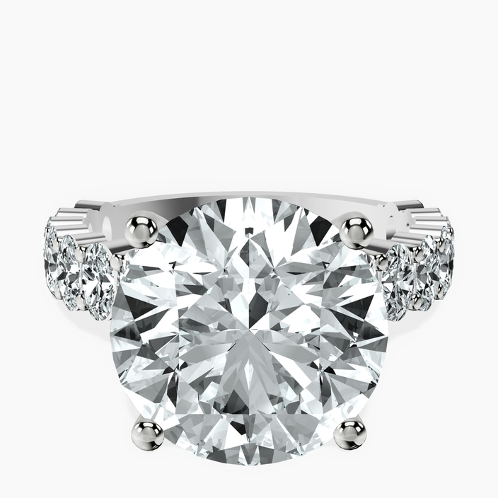 10kt White Gold Lillian Side Oval Lab Diamond Eternity Ring front image