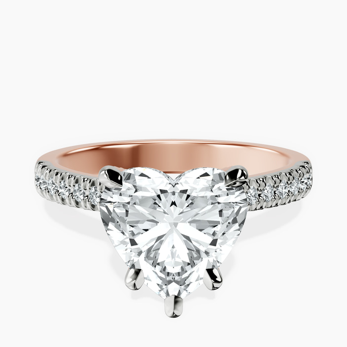 10kt Rose Gold Amy Tapered Eternity Lab Diamond Ring front image