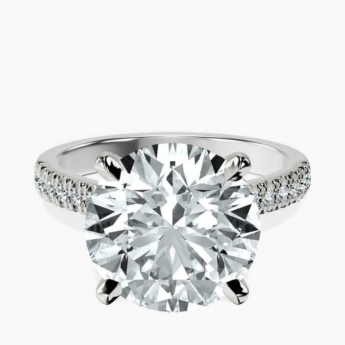 10kt White Gold Amy Tapered Eternity Lab Diamond Ring front image
