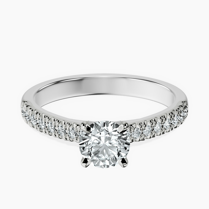 10kt White Gold Amy Tapered Eternity Lab Diamond Ring front image