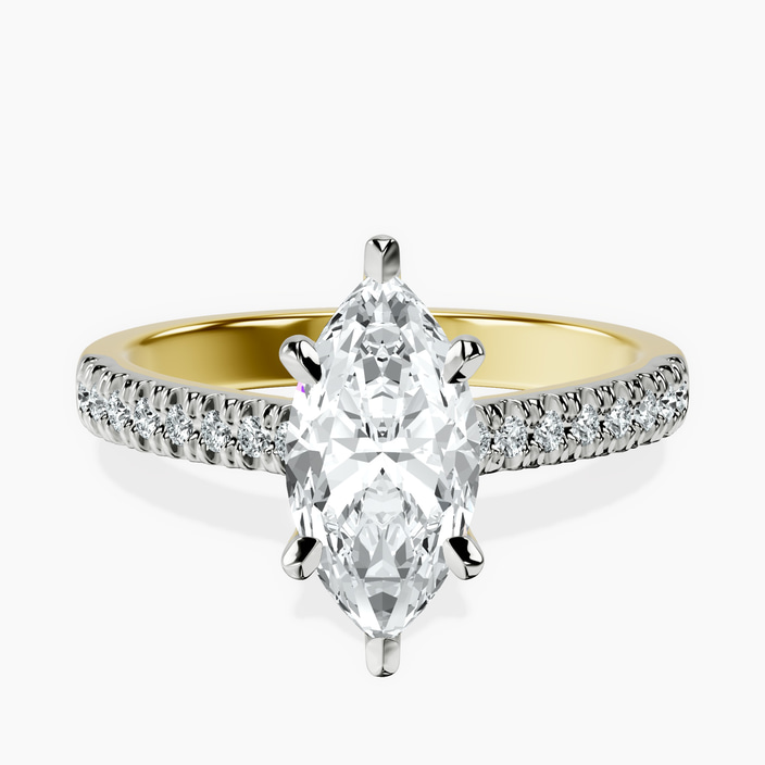 10kt Yellow Gold Amy Tapered Eternity Lab Diamond Ring front image