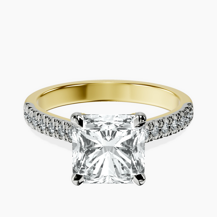 10kt Yellow Gold Amy Tapered Eternity Lab Diamond Ring front image