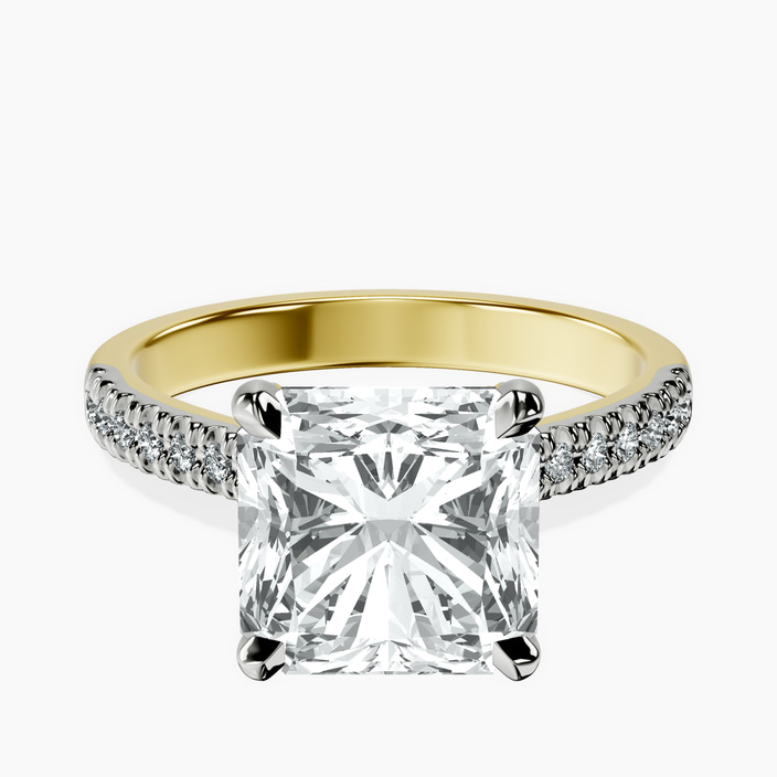 14kt Yellow Gold Amy Tapered Eternity Lab Diamond Ring front image