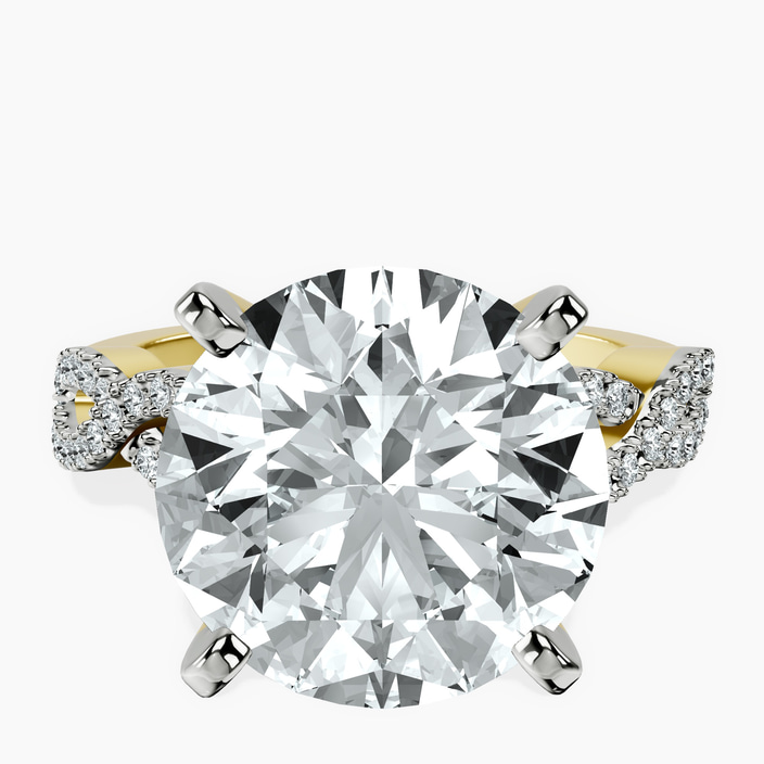 14kt Yellow Gold Lorene Twisted Shank Lab Diamond Ring front image