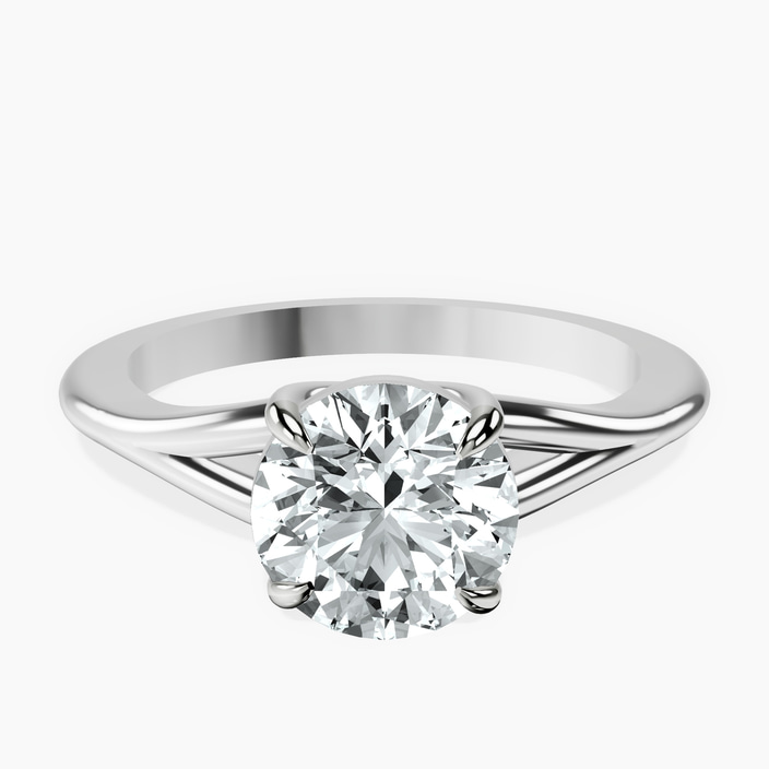 9ct White Gold Cynthia Split Shank Lab Diamond Ring front image