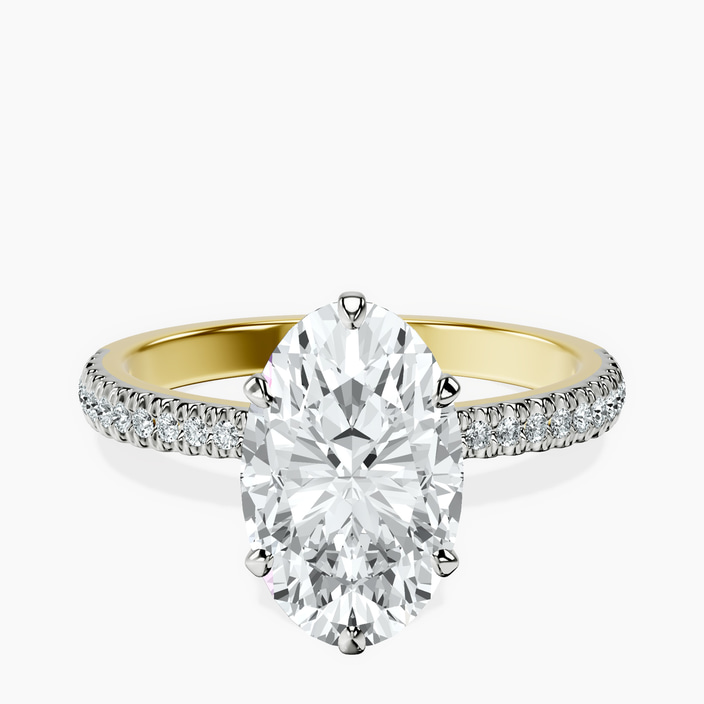 9ct Yellow Gold Etienne Secret Halo Lab Diamond Ring front image