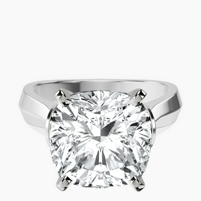 Platinum Delanie Side Cuff Lab Diamond Ring front image