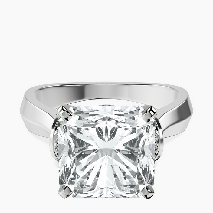 Platinum Delanie Side Cuff Lab Diamond Ring front image