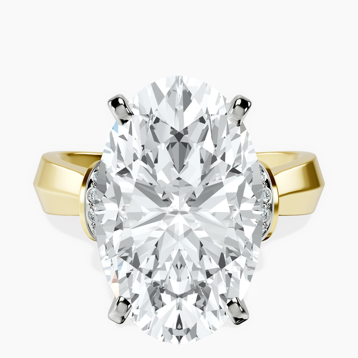 14kt Yellow Gold Delanie Side Cuff Lab Diamond Ring front image