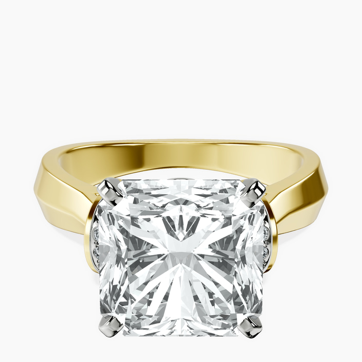 18kt Yellow Gold Delanie Side Cuff Lab Diamond Ring front image