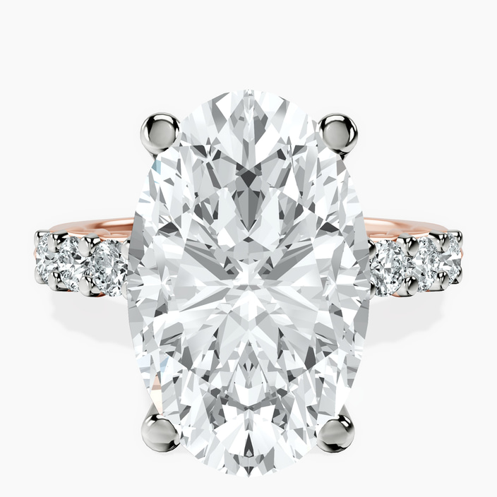 14kt Rose Gold Cassidy Entwined Prongs Lab Diamond Ring front image