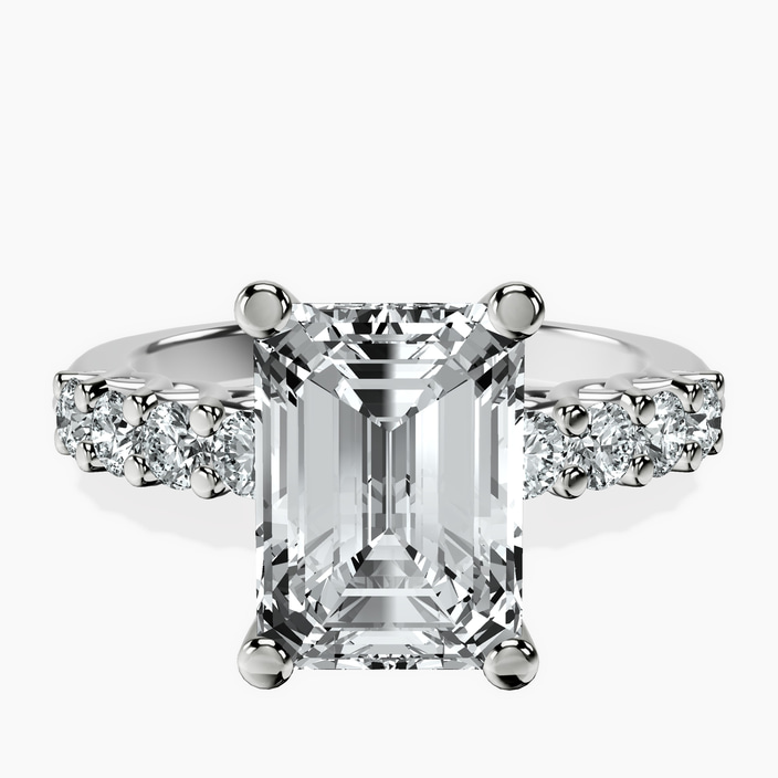 Platinum Cassidy Entwined Prongs Lab Diamond Ring front image