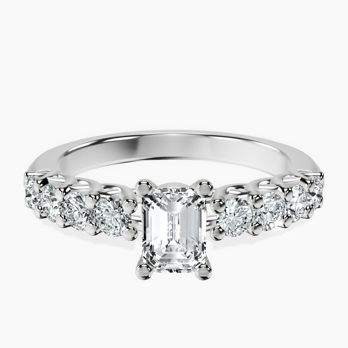 Platinum Cassidy Entwined Prongs Lab Diamond Ring front image