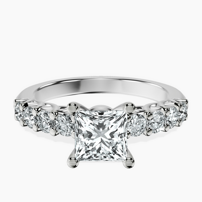 Platinum Cassidy Entwined Prongs Lab Diamond Ring front image