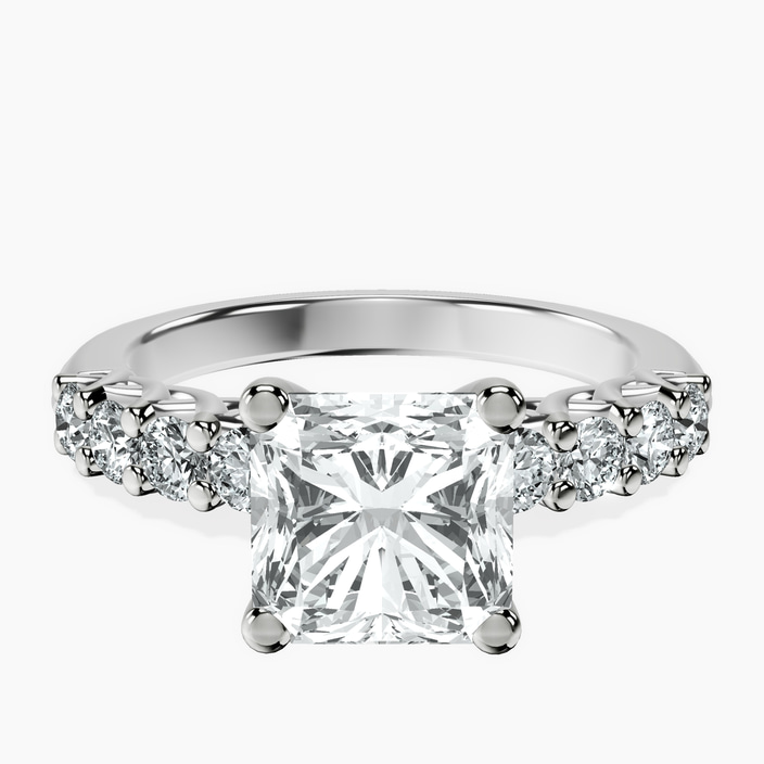 Platinum Cassidy Entwined Prongs Lab Diamond Ring front image