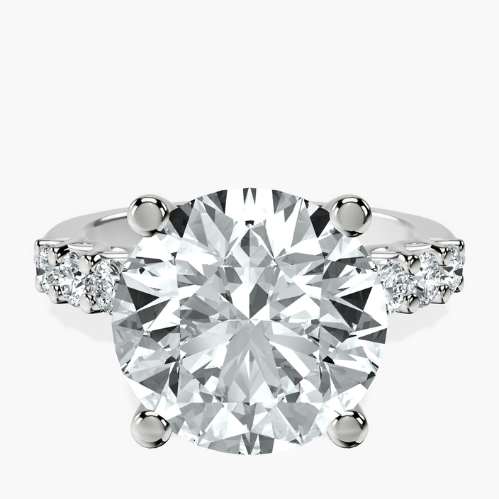 10kt White Gold Cassidy Entwined Prongs Lab Diamond Ring front image