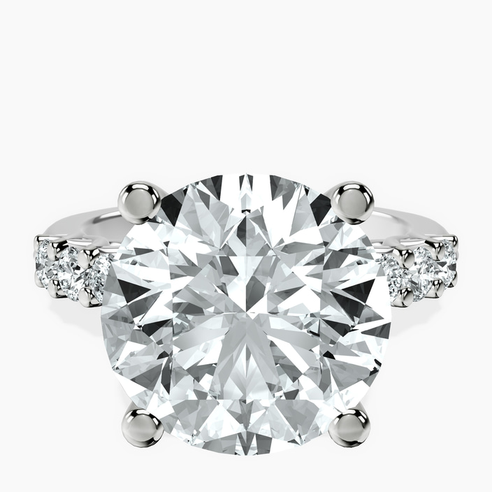 Platinum Cassidy Entwined Prongs Lab Diamond Ring front image