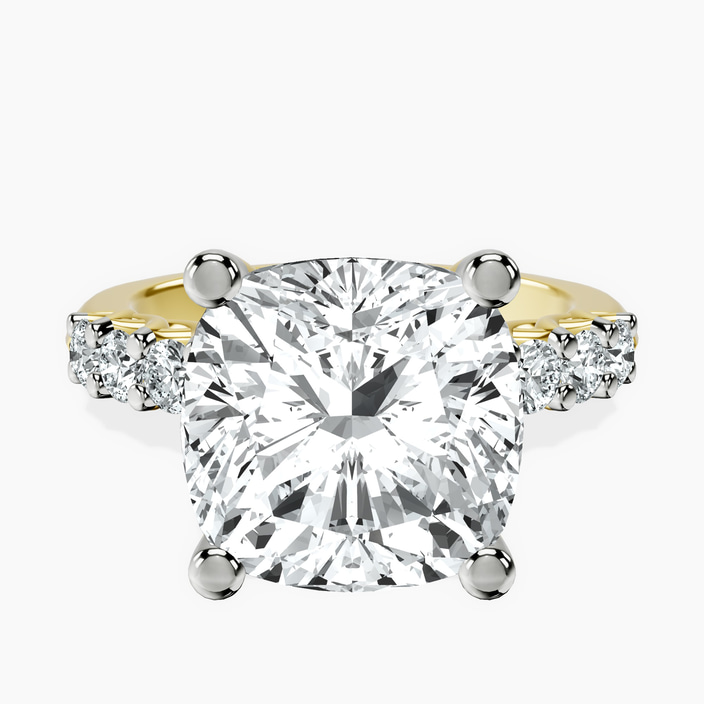 14kt Yellow Gold Cassidy Entwined Prongs Lab Diamond Ring front image