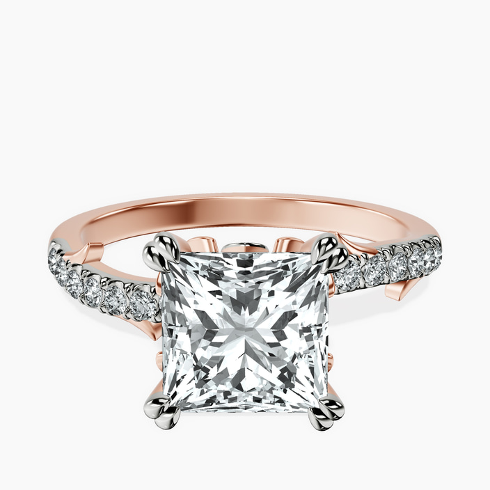 10kt Rose Gold Phoebe Twigs Lab Diamond Ring front image