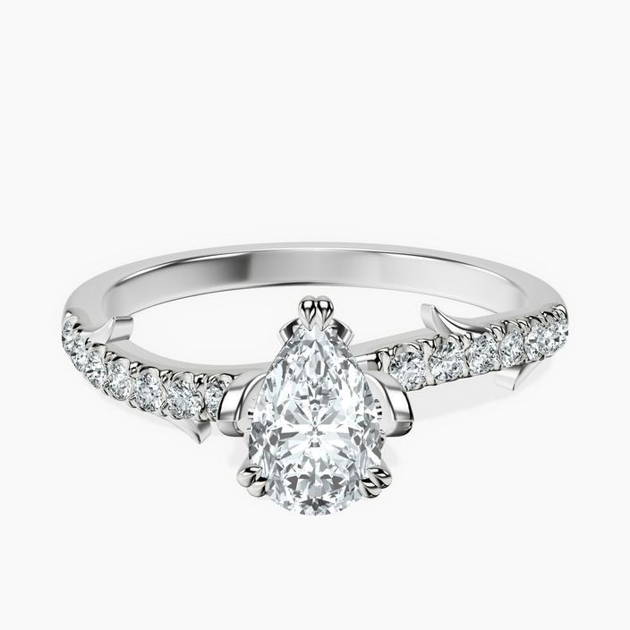 Platinum Phoebe Twigs Lab Diamond Ring front image