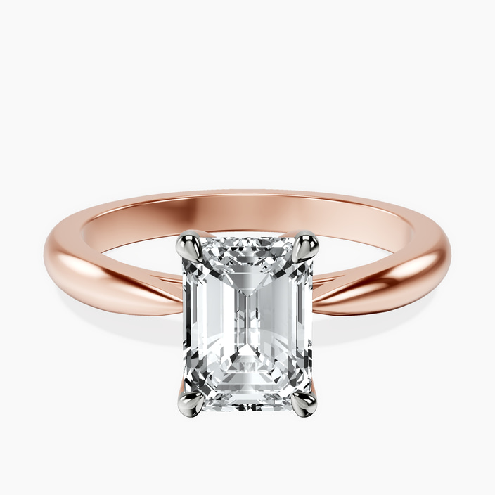 10kt Rose Gold Azalea Classic Solitaire 2mm Lab Diamond Ring front image