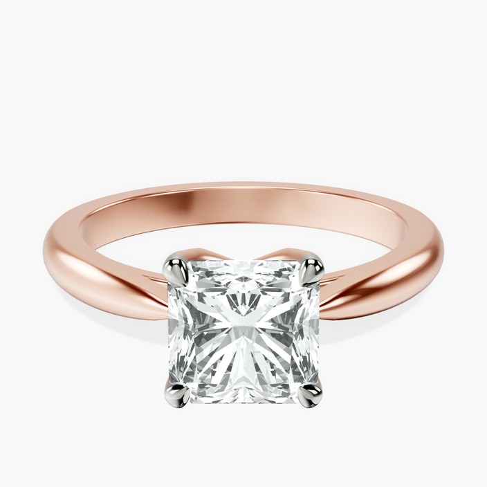 14kt Rose Gold Azalea Classic Solitaire 2mm Lab Diamond Ring front image