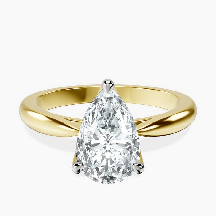 10kt Yellow Gold Azalea Classic Solitaire 2mm Lab Diamond Ring front image