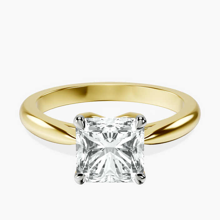14kt Yellow Gold Azalea Classic Solitaire 2mm Lab Diamond Ring front image