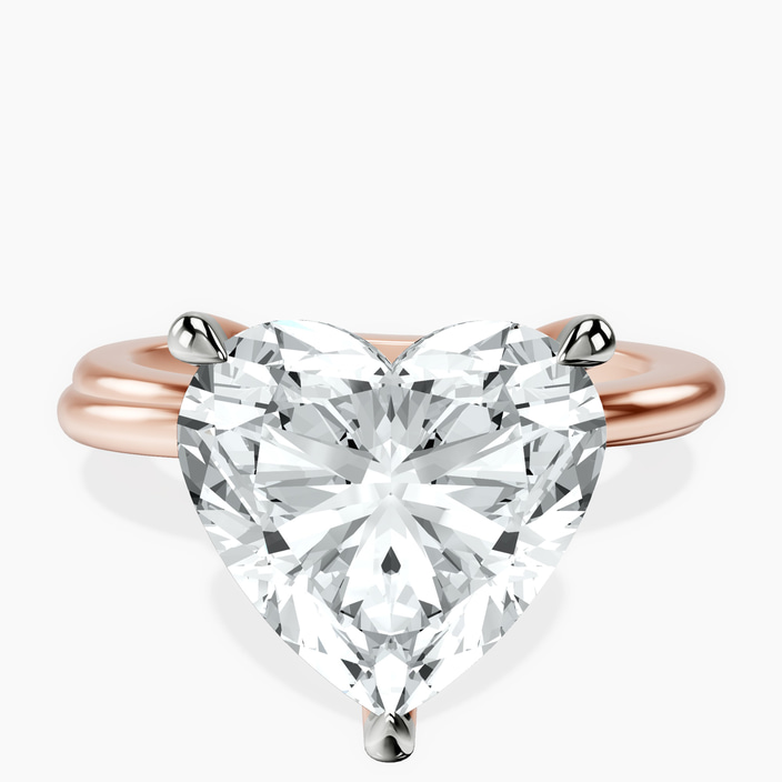 14kt Rose Gold Juniper Crossover Solitaire Lab Diamond Ring front image