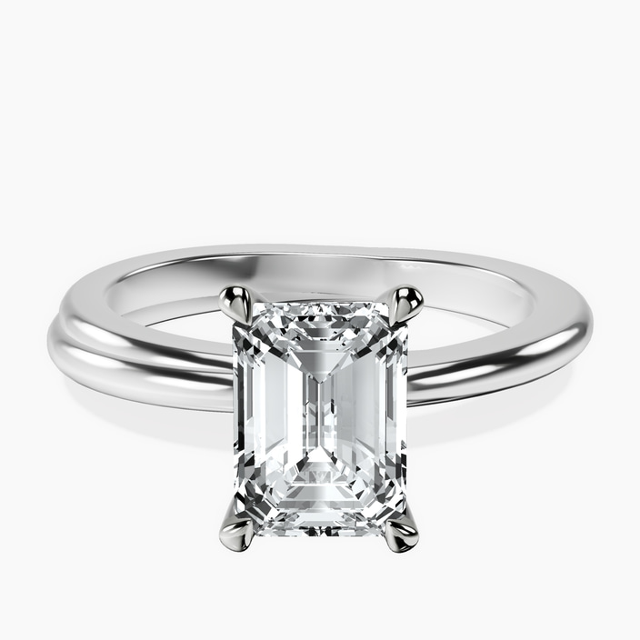 9ct White Gold Juniper Crossover Solitaire Lab Diamond Ring front image