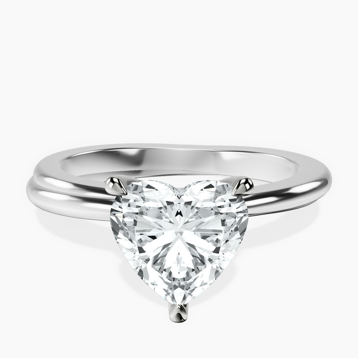 9ct White Gold Juniper Crossover Solitaire Lab Diamond Ring front image