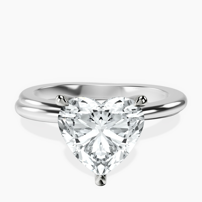 10kt White Gold Juniper Crossover Solitaire Lab Diamond Ring front image