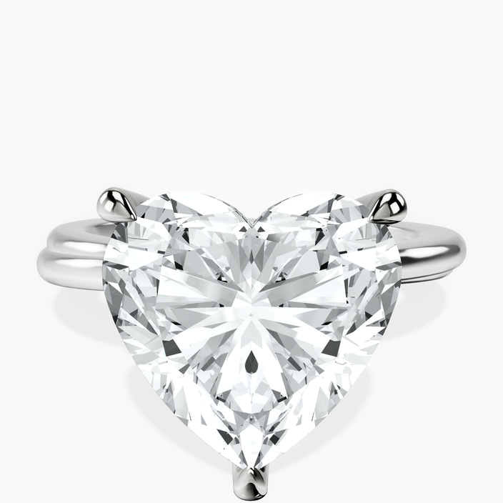 10kt White Gold Juniper Crossover Solitaire Lab Diamond Ring front image