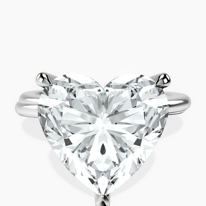 10kt White Gold Juniper Crossover Solitaire Lab Diamond Ring front image