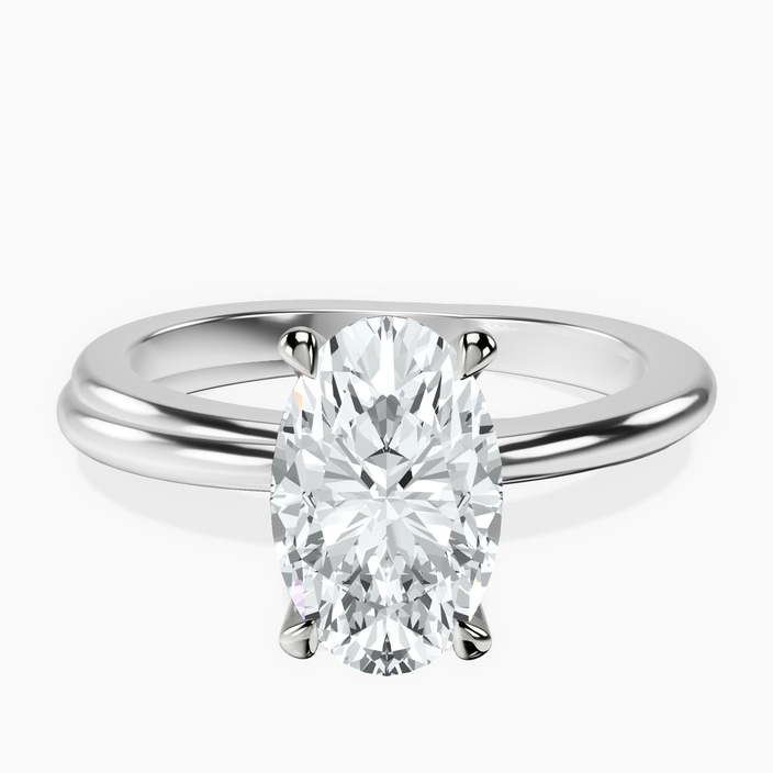 9ct White Gold Juniper Crossover Solitaire Lab Diamond Ring front image