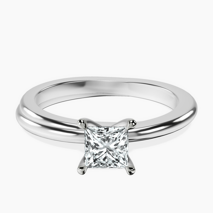 Platinum Juniper Crossover Solitaire Lab Diamond Ring front image