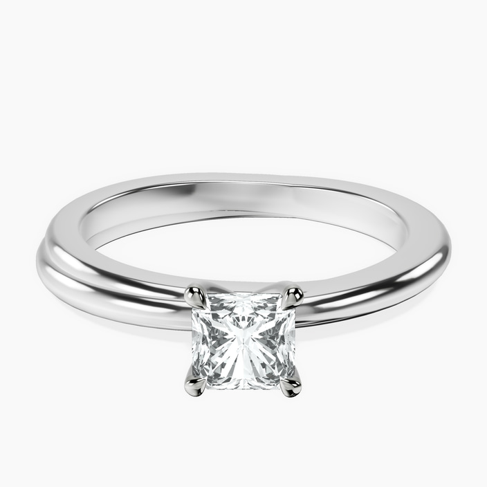 Platinum Juniper Crossover Solitaire Lab Diamond Ring front image
