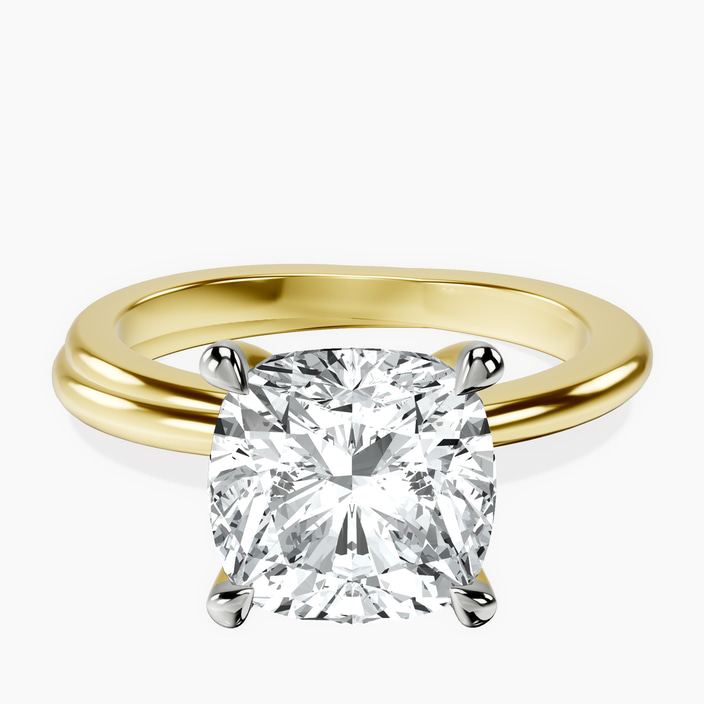 14kt Yellow Gold Juniper Crossover Solitaire Lab Diamond Ring front image