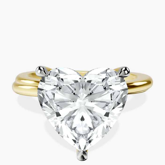 14kt Yellow Gold Juniper Crossover Solitaire Lab Diamond Ring front image