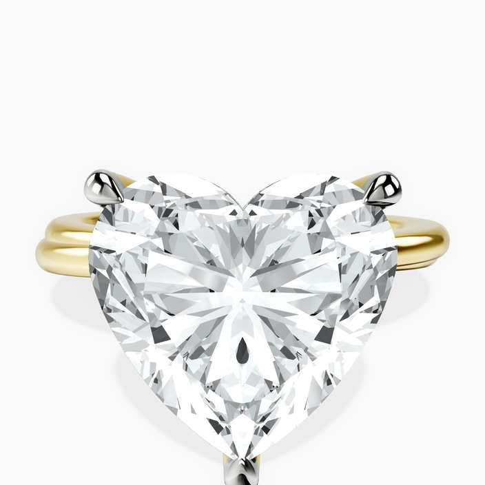 10kt Yellow Gold Juniper Crossover Solitaire Lab Diamond Ring front image