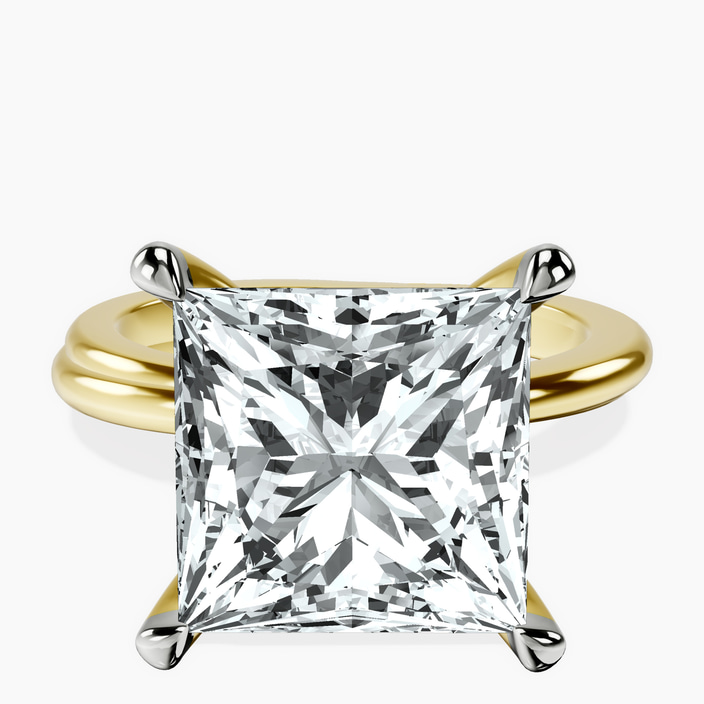10kt Yellow Gold Juniper Crossover Solitaire Lab Diamond Ring front image
