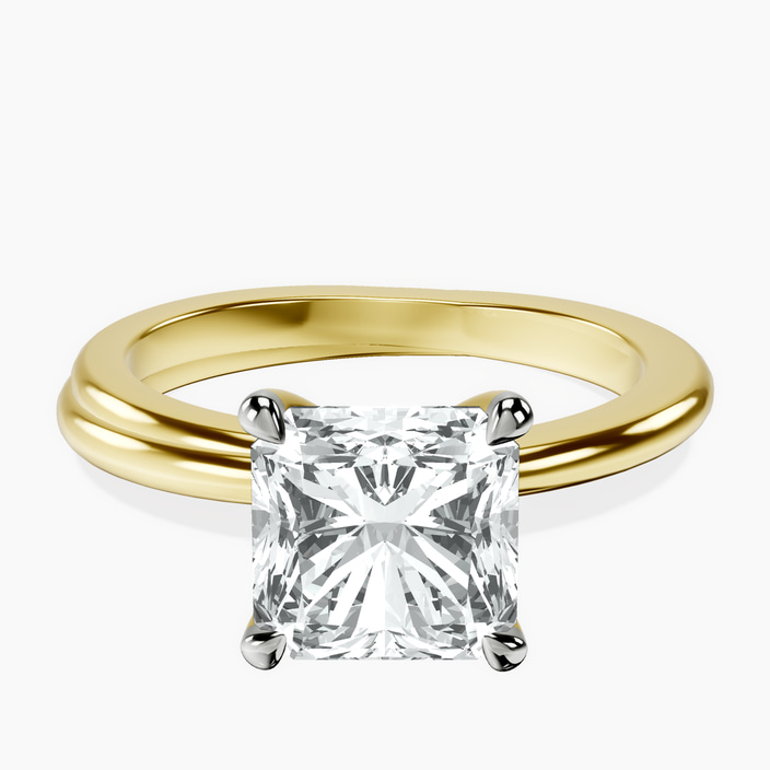 10kt Yellow Gold Juniper Crossover Solitaire Lab Diamond Ring front image