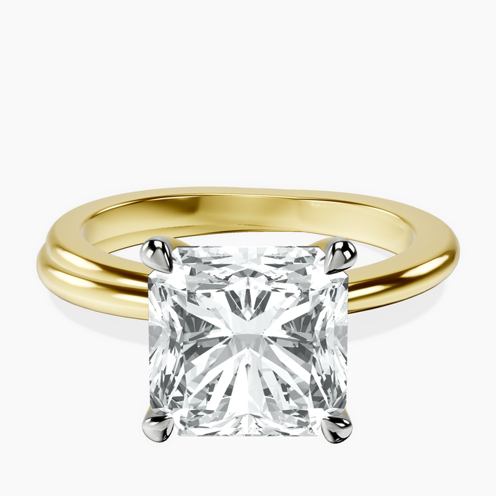 14kt Yellow Gold Juniper Crossover Solitaire Lab Diamond Ring front image